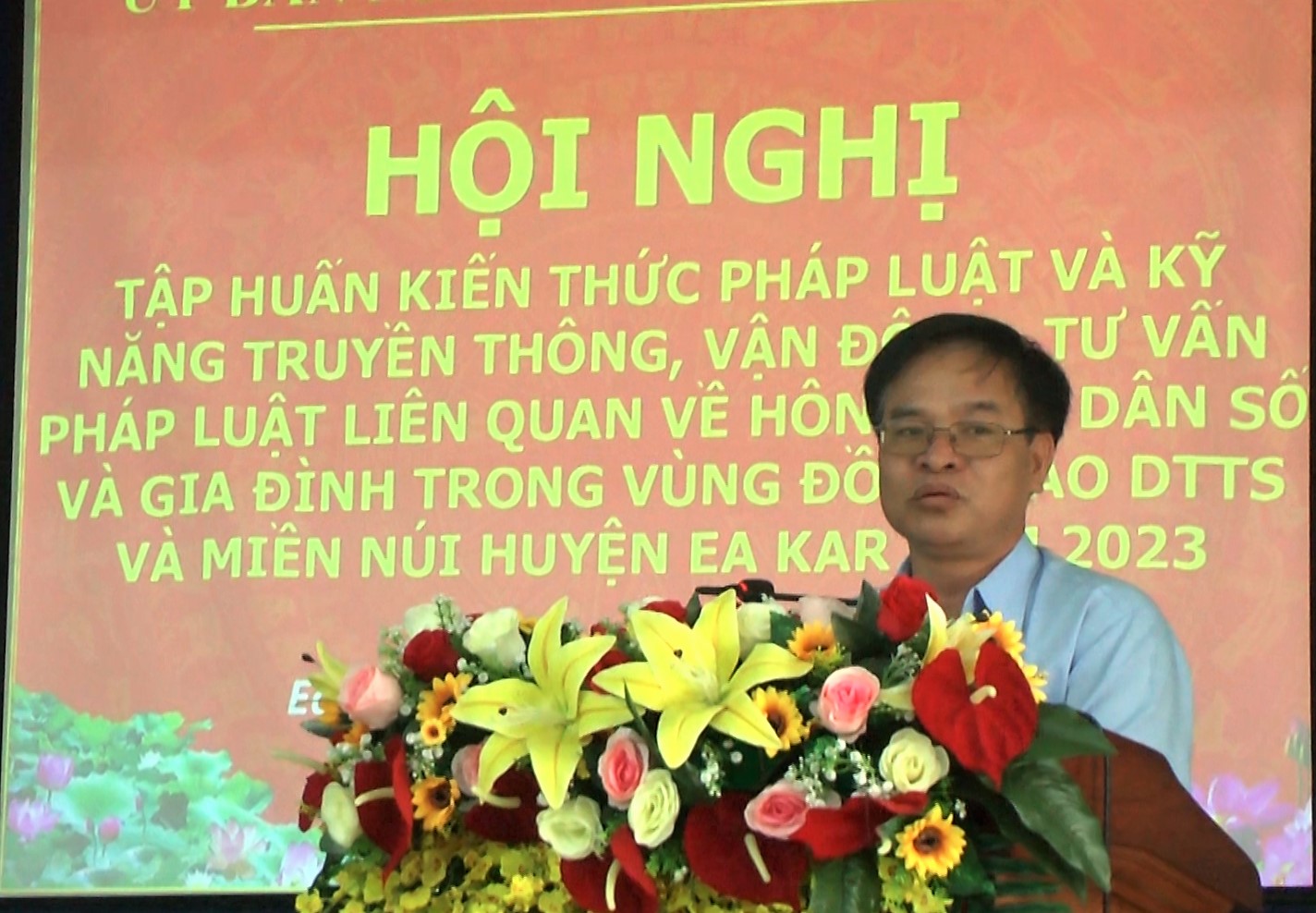 Hội nghị tập huấn kiến thức pháp luật, kỹ năng truyền thông, vận động tư vấn pháp luật về hôn nhân, gia đình trong vùng đồng bào DTTS và Miền núi huyện Ea Kar năm 2023. 
